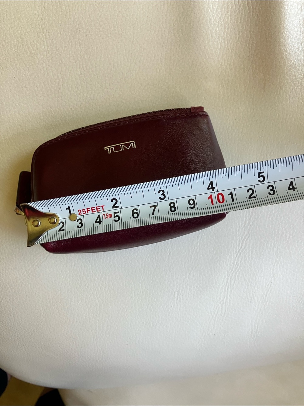 Small maroon, Tumi pouch, change purse, Case! - Picture 6 of 8